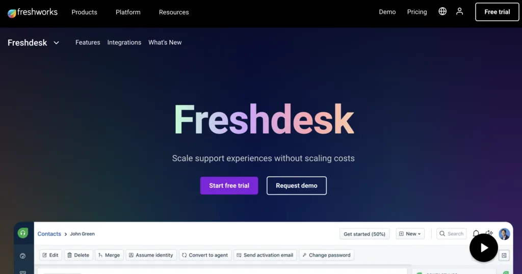 Freshdesk has a lot of features which makes it a great alternative