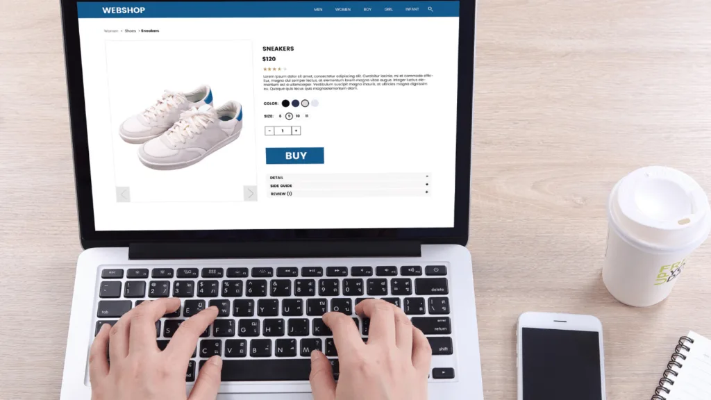 A person using a digital coupon to purchase items in an online store