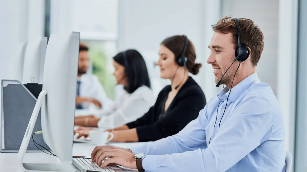 Customer support team using a variety of tools