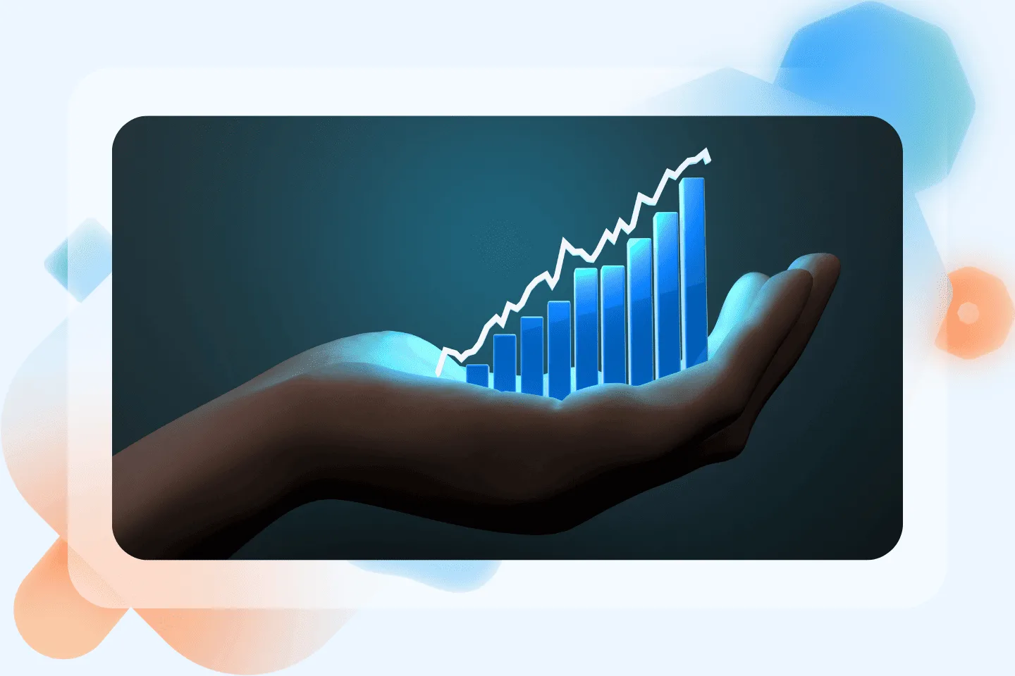 Bar graph showing the growth of a small MSP business