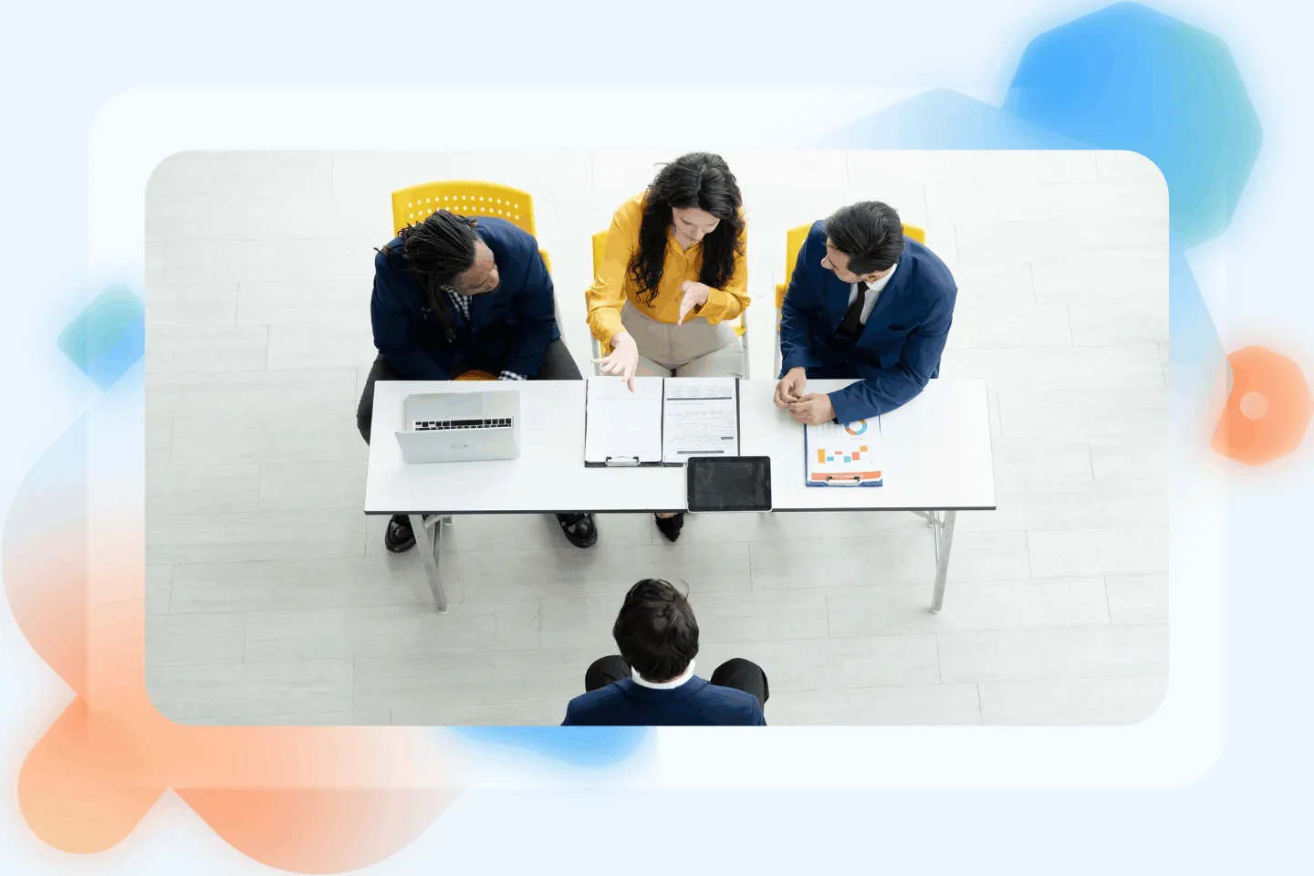 HR conducting a help desk interview