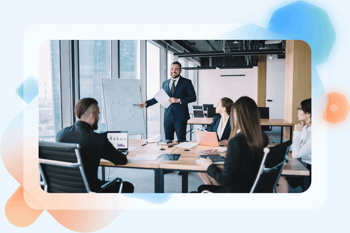 vCIO conducting a meeting with MSP executives