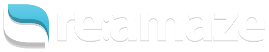 re:amaze logo white