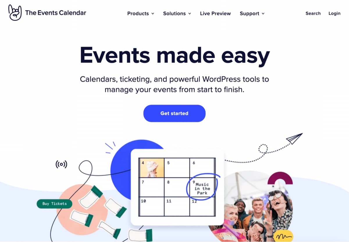 The Events Calendar screenshot