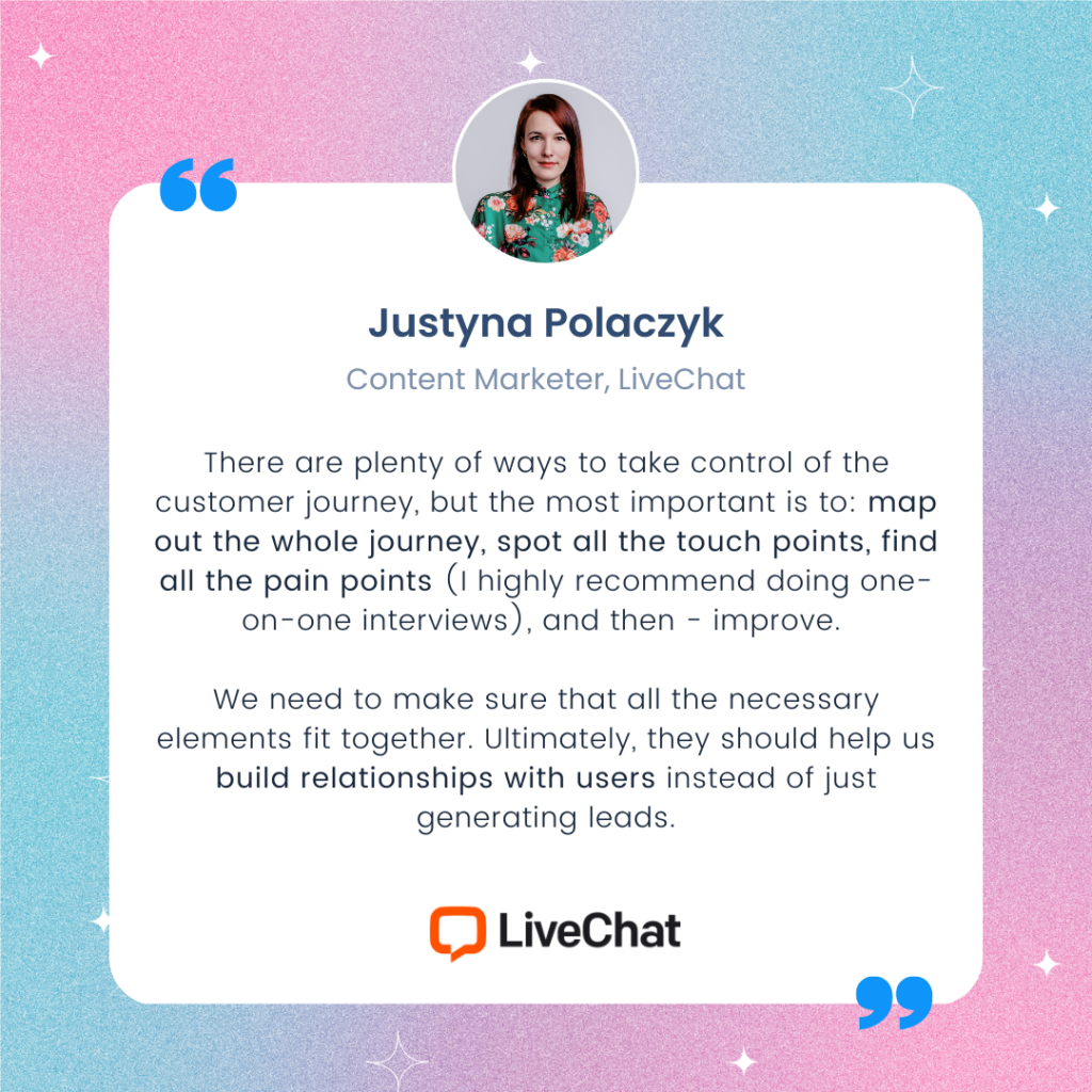 Quote from Justyna Polaczy, LiveChat