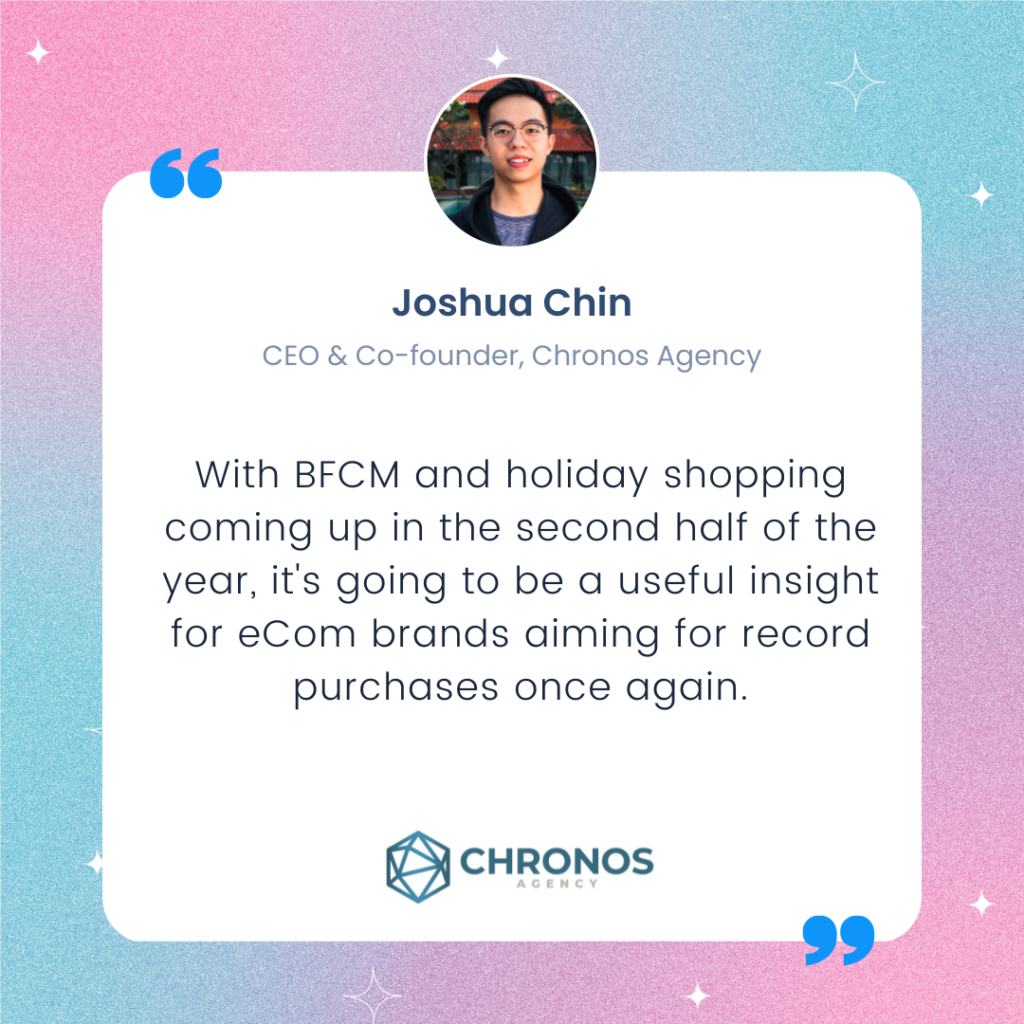 Quote from Joshua Chin, Chronos Agency