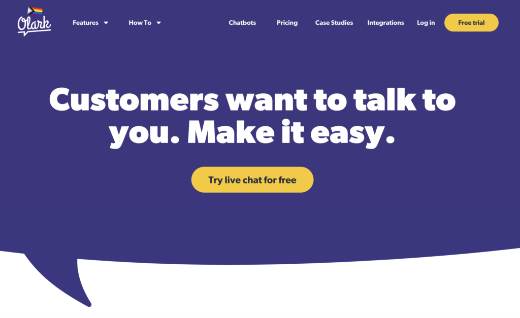 Olark is a live chat software that facilitates seamless customer interactions.