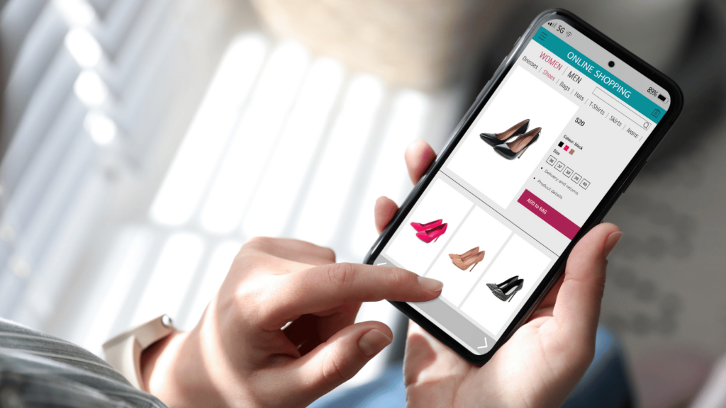 Online shopping via a smartphone