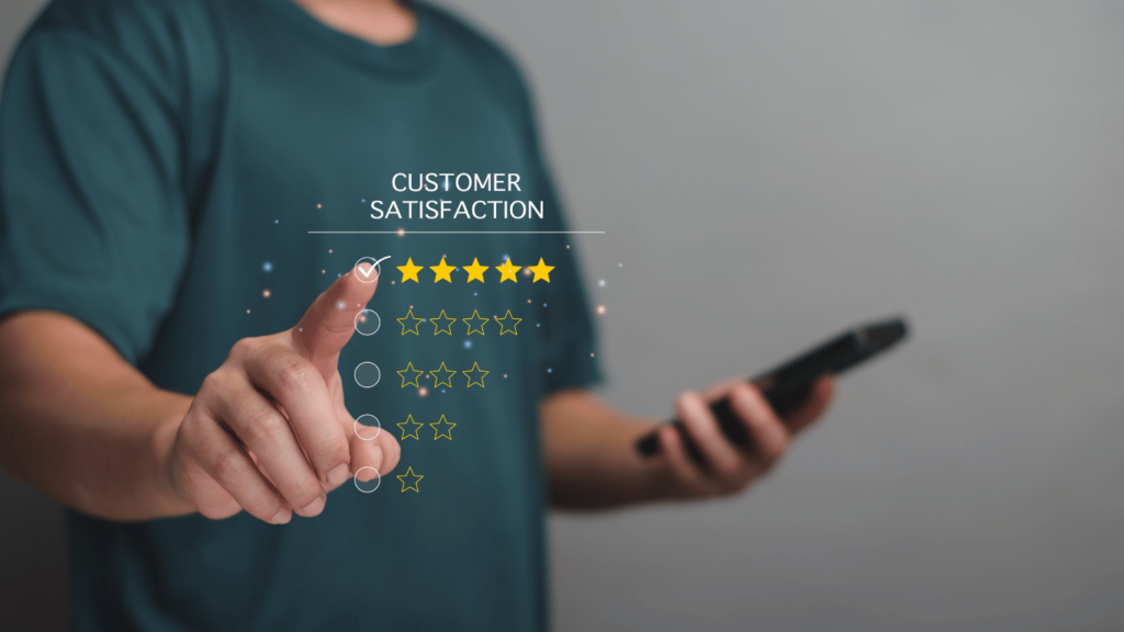 Customer satisfaction rates that are good