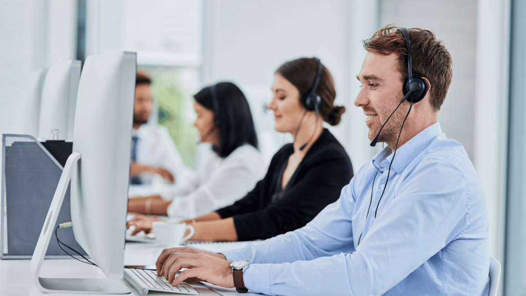 Customer service team working behind the scenes to increase customer satisfaction