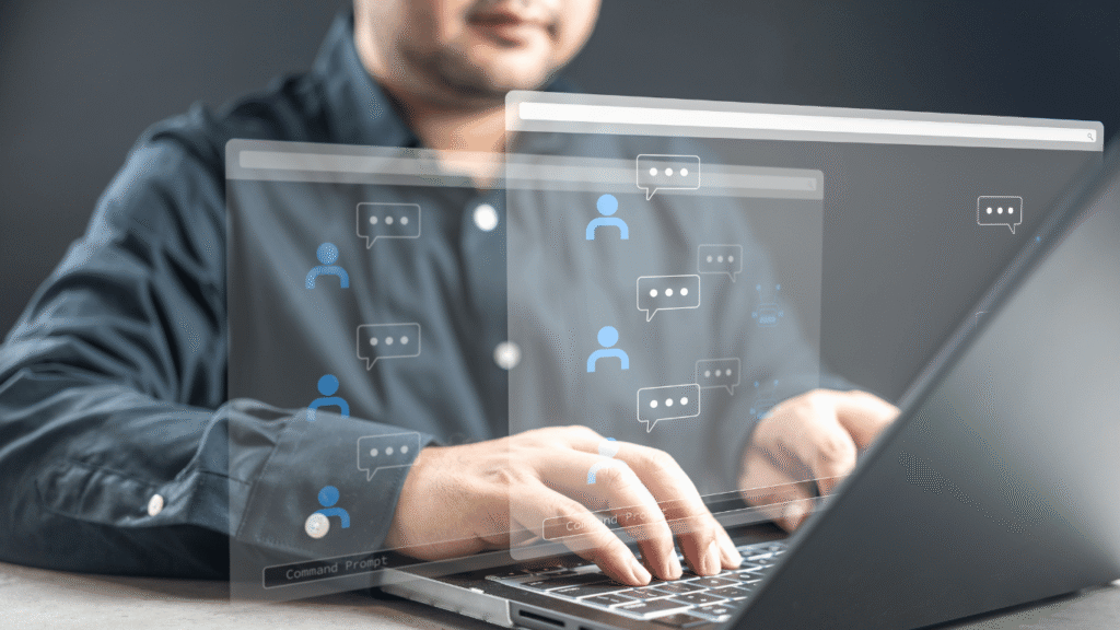 Customer requests and customer queries being handled by human customer service teams